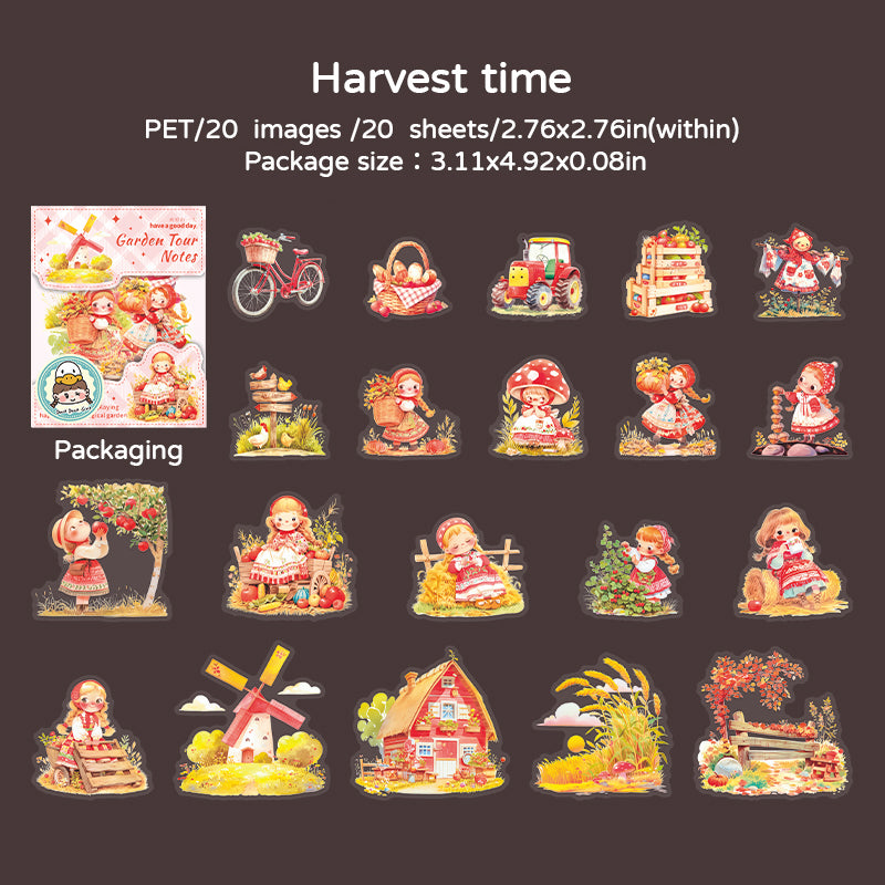 0630 Garden Tour PET sticker -20Pcs each pack