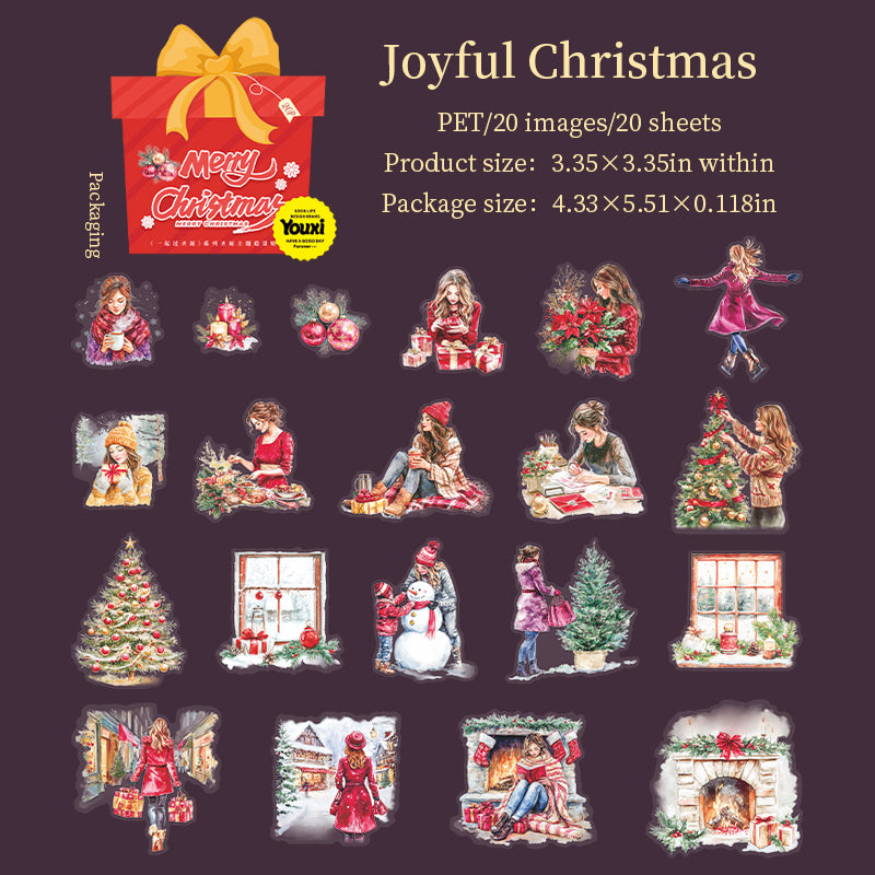 0820 Spend Christmas together PET Sticker -20Pcs each pack