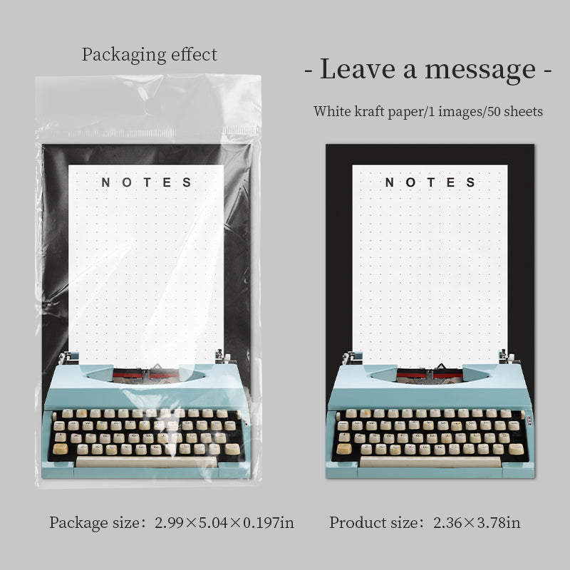 Paper Phonograph Notepad -50Pcs each pack