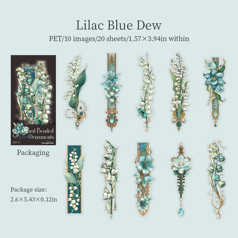 260102 Flowers PET sticker -20Pcs each pack