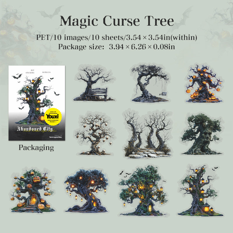 260112 Abandoned City PET Stickers -10Pcs each pack