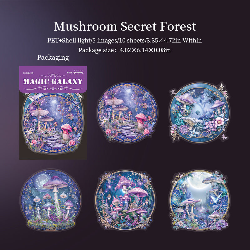 0923 Magic galaxy PET Sticker -10Pcs each pack