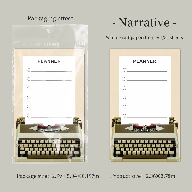 Paper Phonograph Notepad -50Pcs each pack