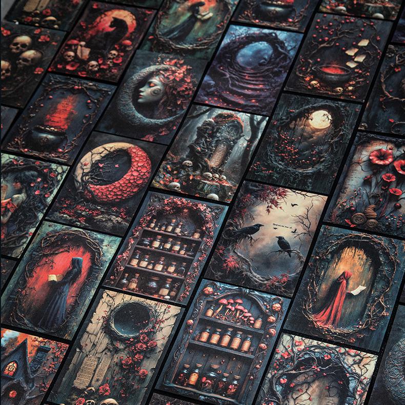 0820 Witch's magic book paper -50Pcs each pack