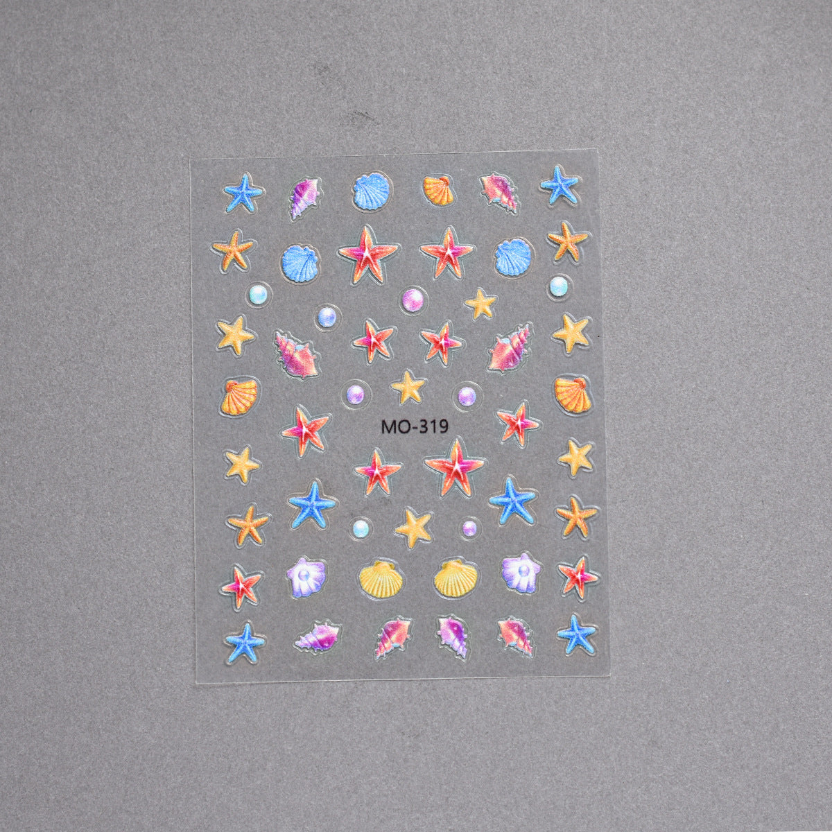 M-78- Shell Embossed Mini sticker 1 Pcs