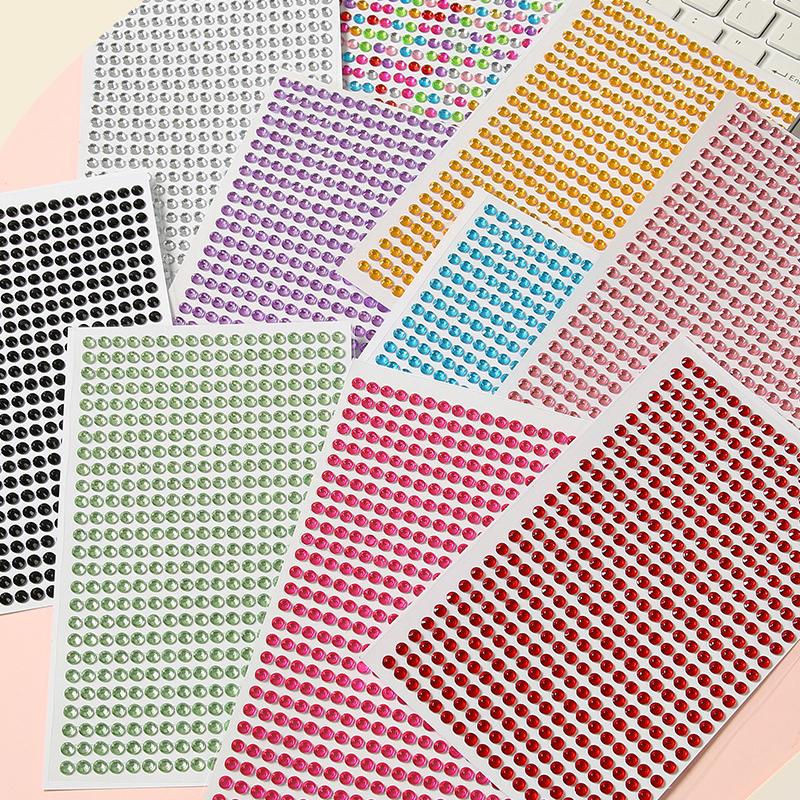 1013 Colored diamonds sticker -1Pcs each pack