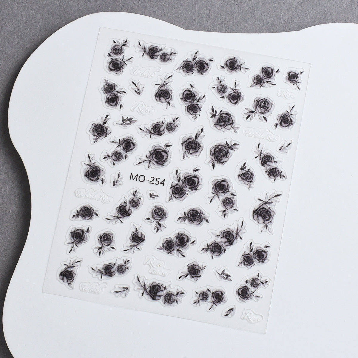 M-84- Black Rose Flat Mini sticker 1 Pcs