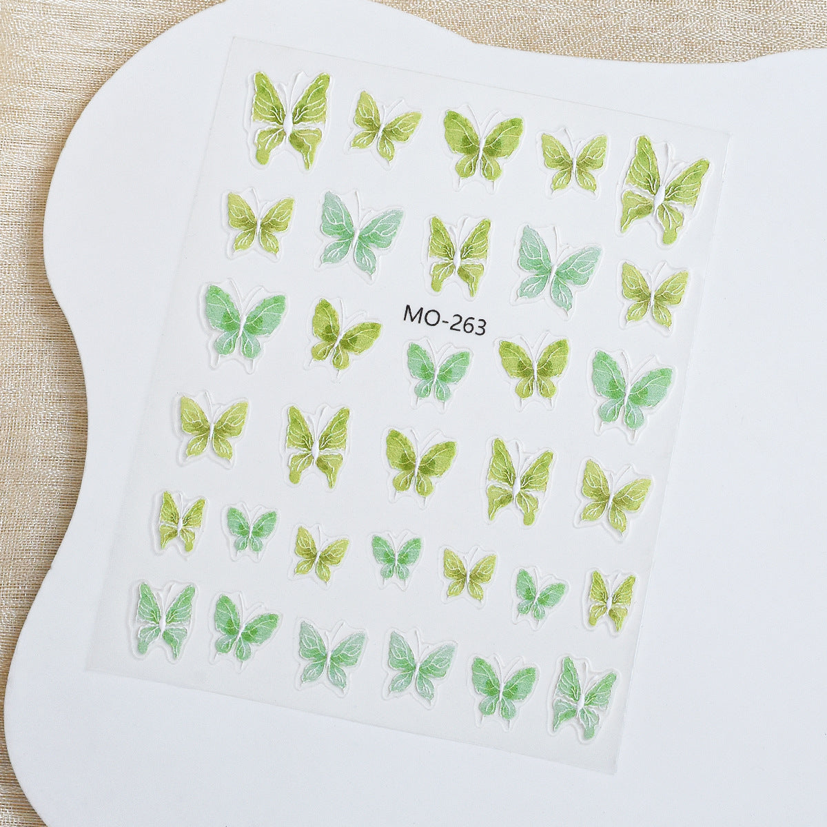 M-82- Greener Butterfly Embossed Mini sticker 1 Pcs