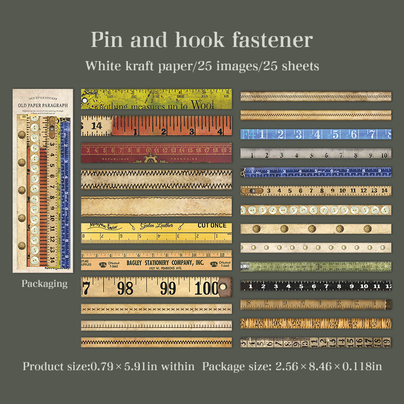 1103 Vintage Solid sticker -25Pcs each pack