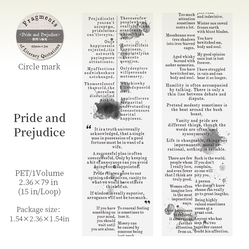 0826 Text fragments PET tape -6cm*2m