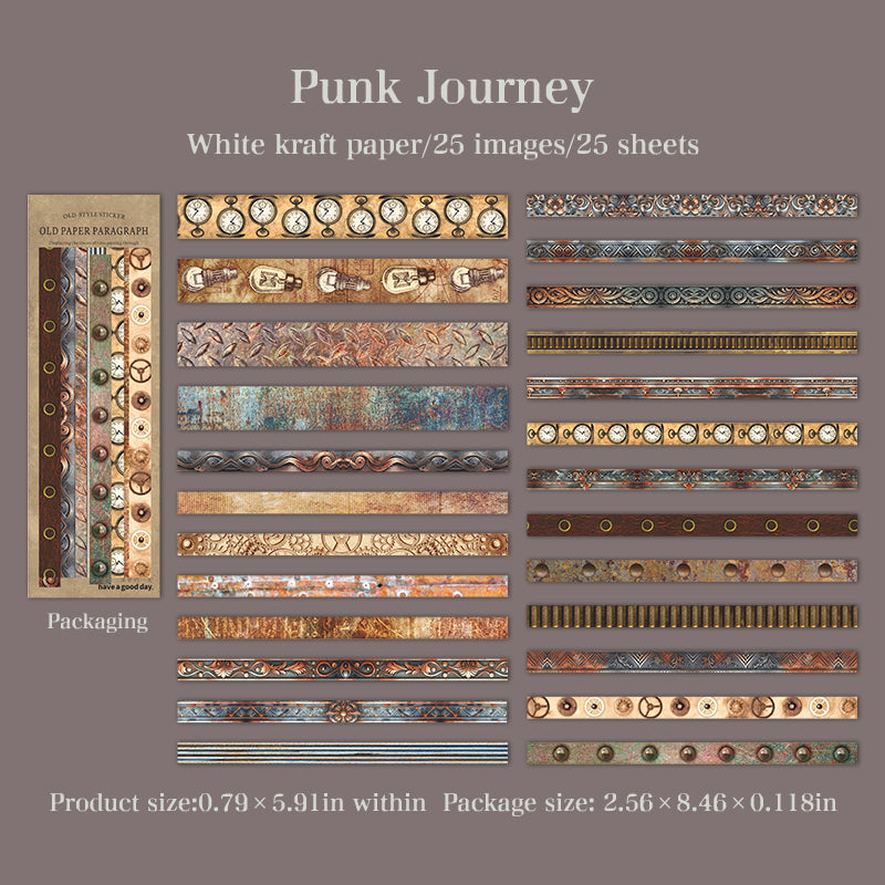 1103 Vintage Solid sticker -25Pcs each pack