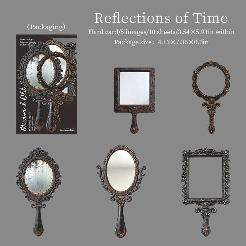 260316 Old Dreams in the Mirror cardstock Sticker -10Pcs each pack
