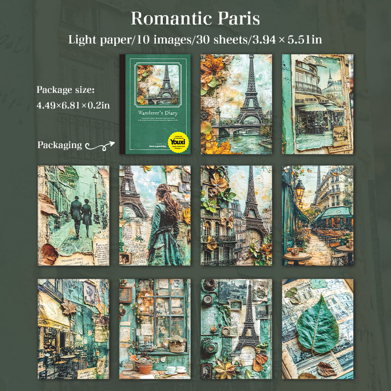 0521 Wanderer's diary Series Paper -30Pcs each pack