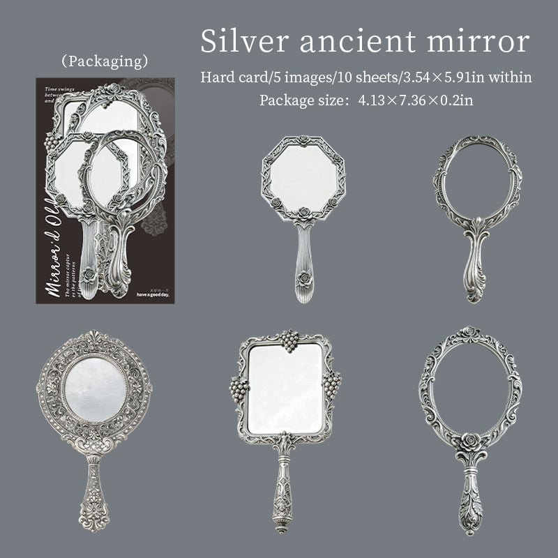 260316 Old Dreams in the Mirror cardstock Sticker -10Pcs each pack
