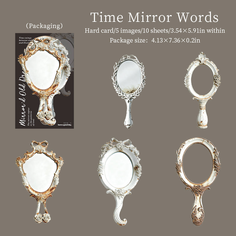 260316 Old Dreams in the Mirror cardstock Sticker -10Pcs each pack