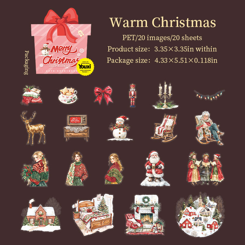 0820 Spend Christmas together PET Sticker -20Pcs each pack