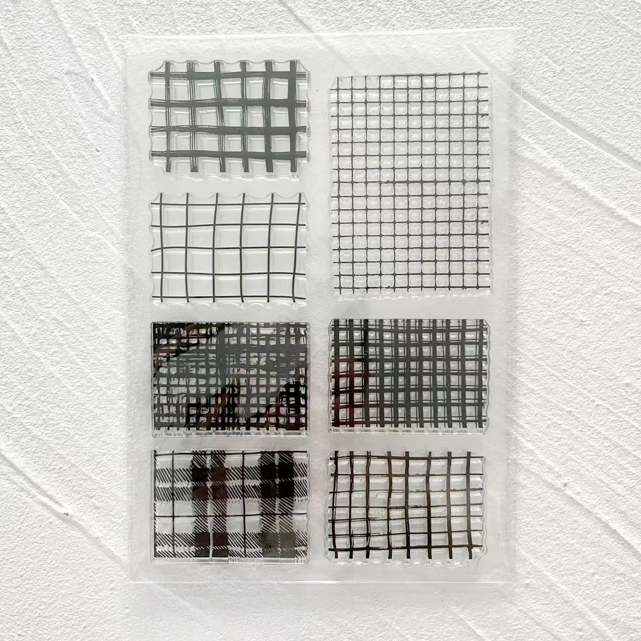 1007 Plaid Clear Stamp 11cm*16cm