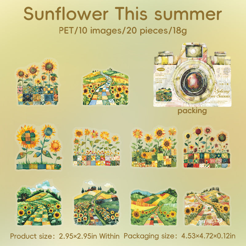 0615 Four seasons PET sticker -20Pcs each pack