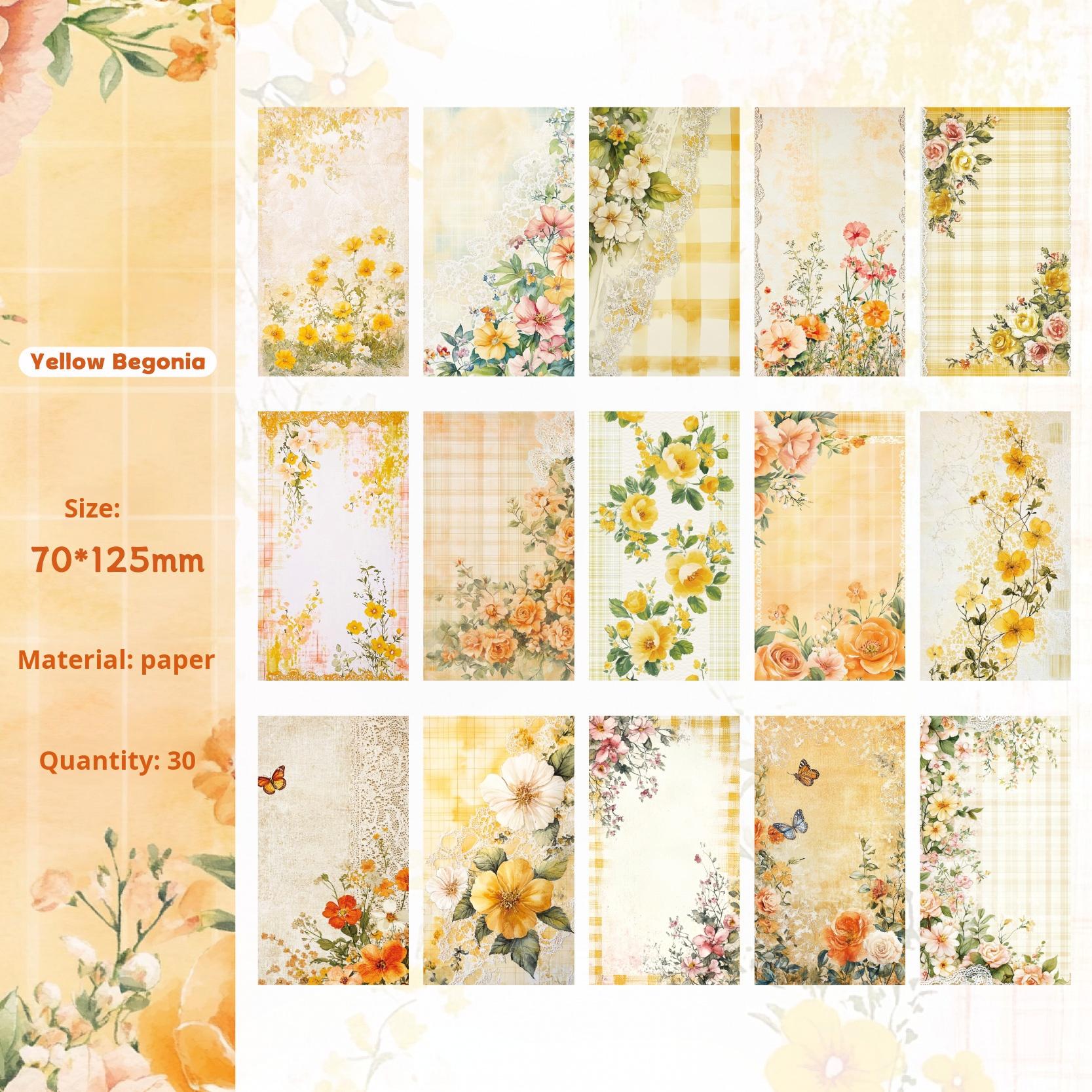 0909 Flowers paper -30Pcs each pack