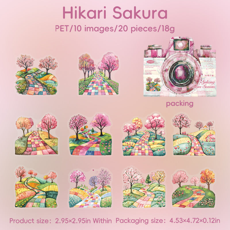 0615 Four seasons PET sticker -20Pcs each pack