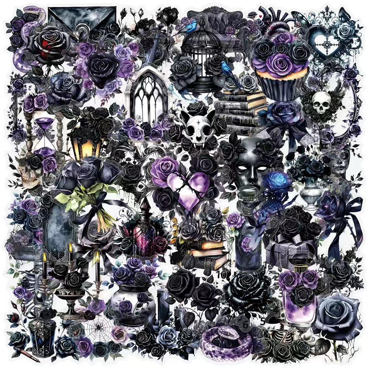 0527 50 Dark Rose PET sticker