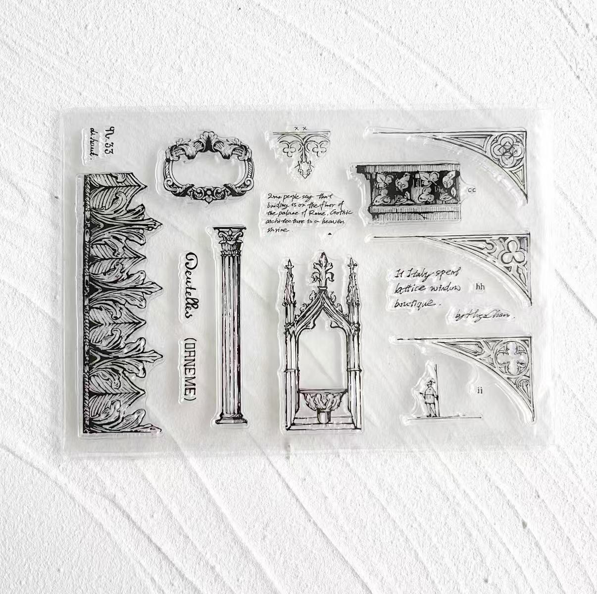 1007 Carved Pillar Clear Stamp 11cm*16cm