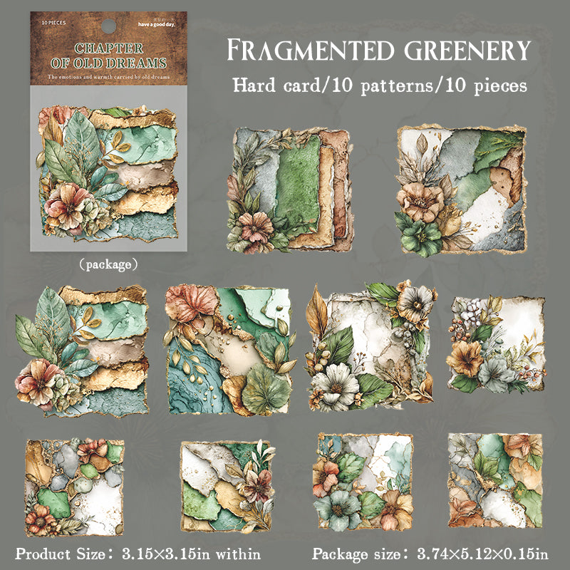 1224 Vintage cardstock sticker -10Pcs each pack