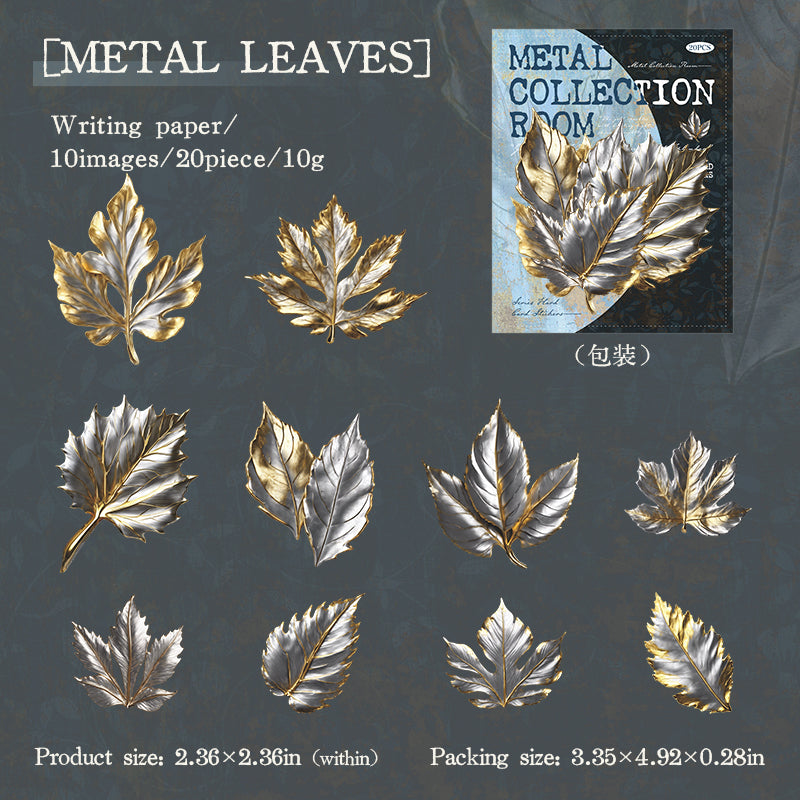 0816 Metal collection room cardstock Sticker -20Pcs each pack