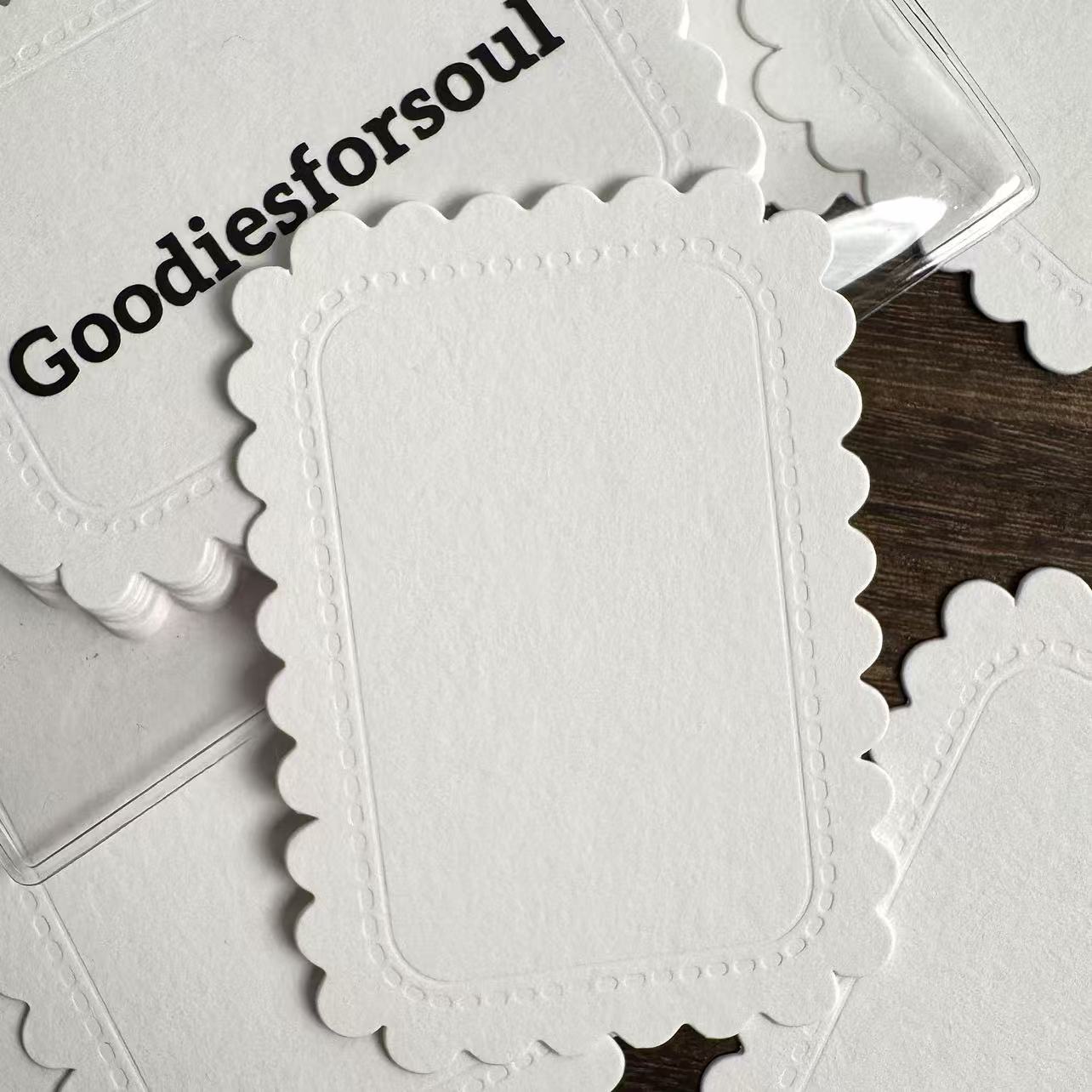 Premium ATC Cards with Wavy Edge line Embossing 2.5x3.5inch 10 sheets per pack