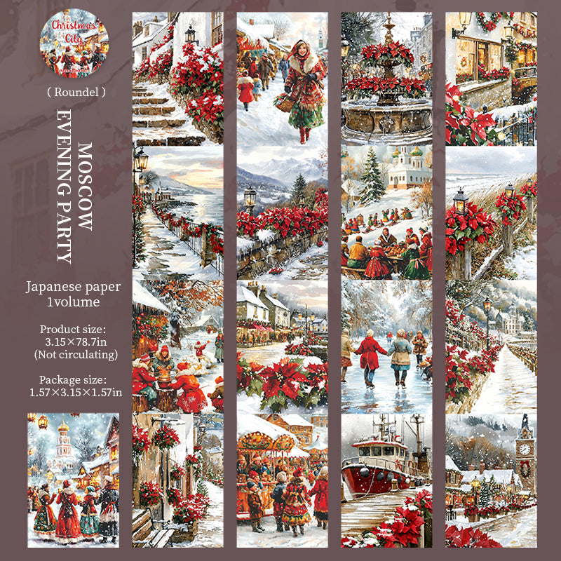 0904 The City of Christmas Washi tape -8cm*2m