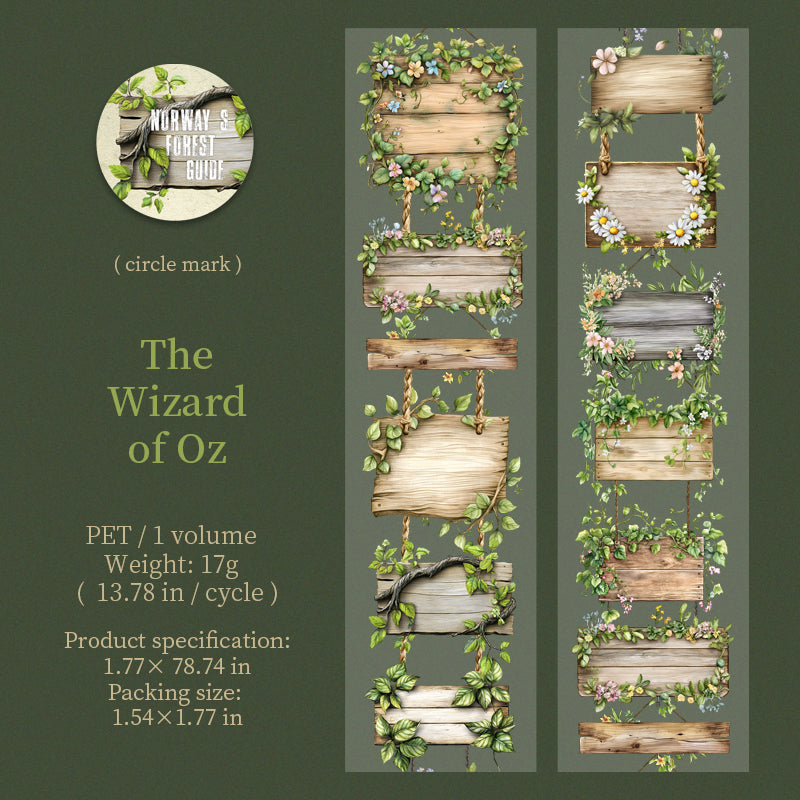 0712 Forest guide sign PET tape -4.5CM*2M