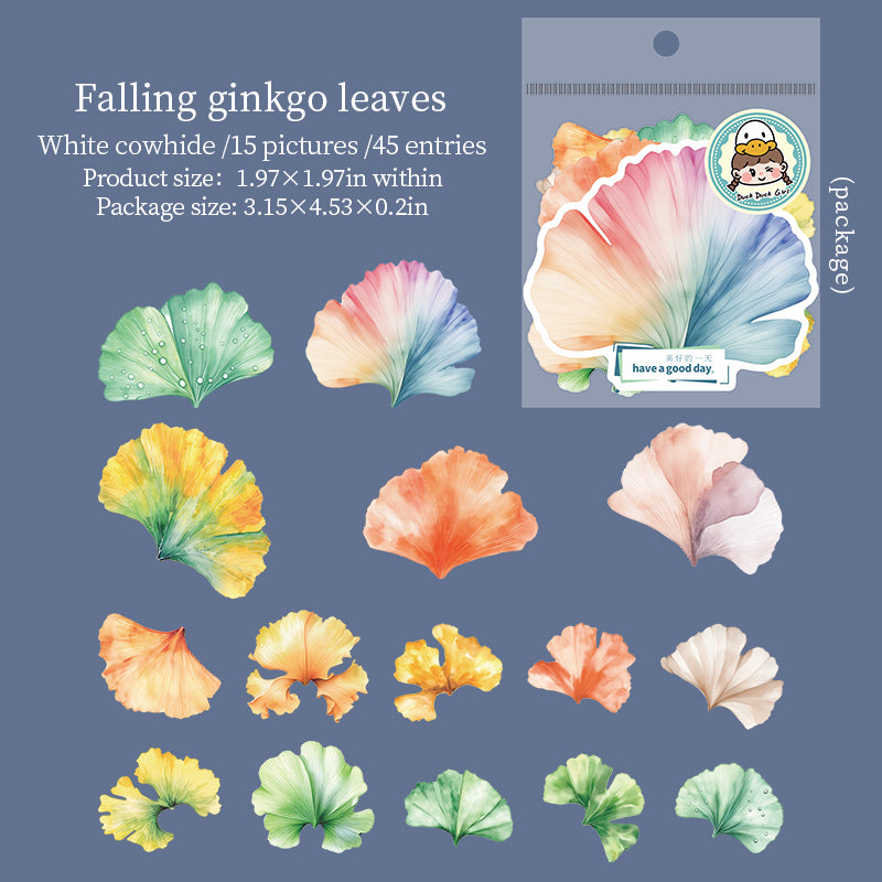 0610 Leaves Solid sticker -45Pcs each pack