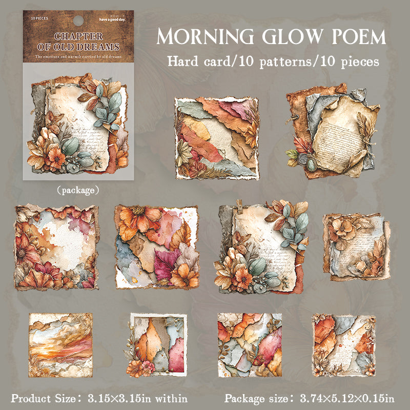 1224 Vintage cardstock sticker -10Pcs each pack