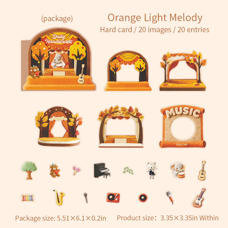 Daily Handcraft cardstock Sticker -20Pcs each pack