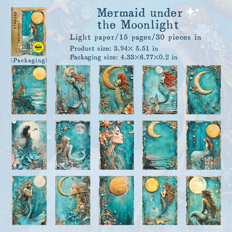 0617 Mermaid Diary paper -30Pcs each pack