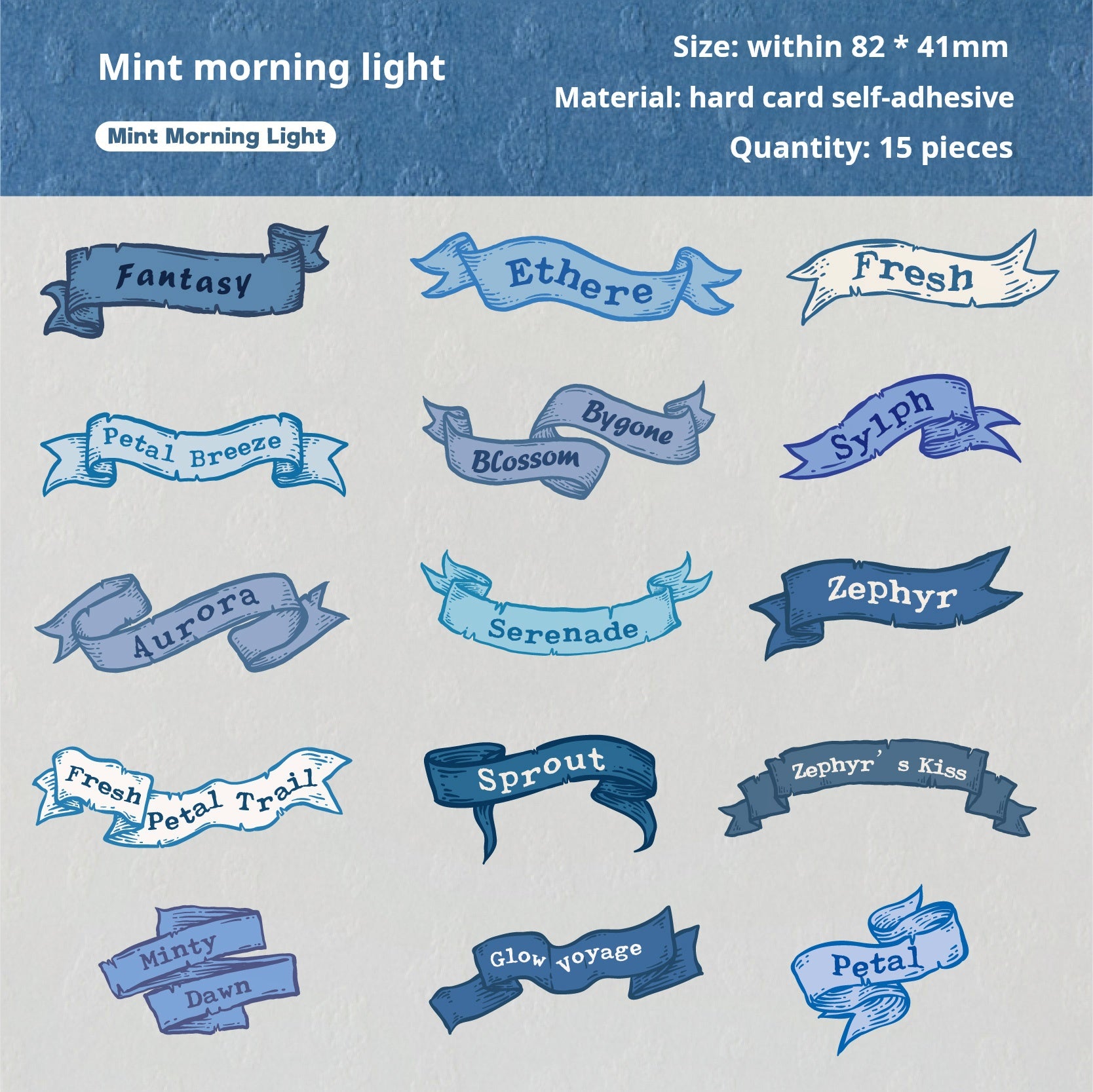 1231 Scroll sticker -15Pcs each pack