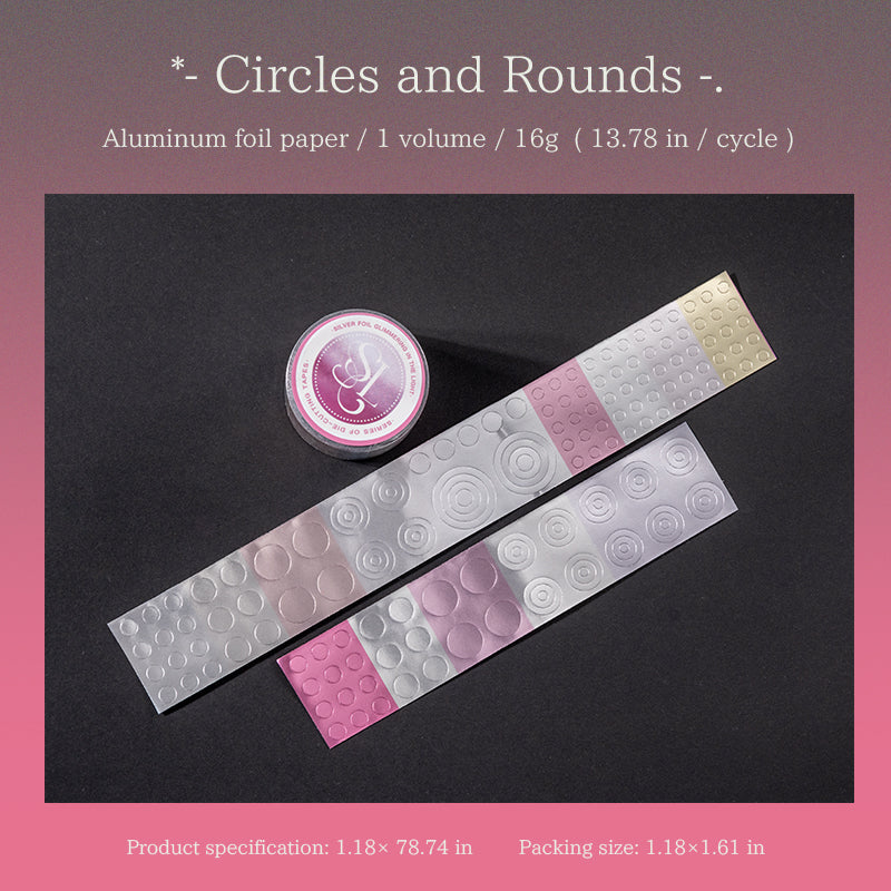 Silver Foil Glimmer pre-cut Aluminum foil Tape -6cm*2m