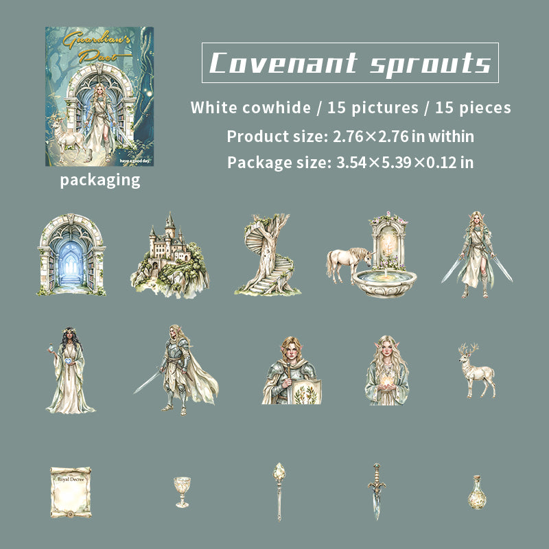 1204 Guardian's Pact Solid sticker -15Pcs each pack