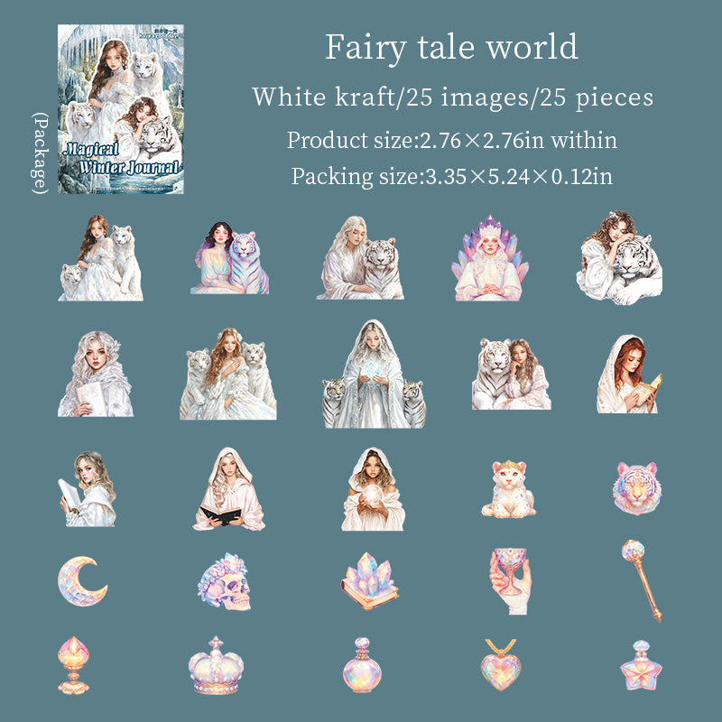 1101 Magical Winter Solid sticker -25Pcs each pack