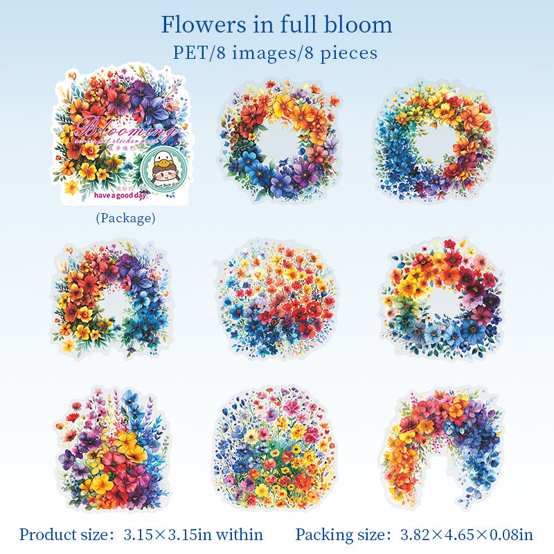 0826 Bloom PET Sticker -50Pcs each pack