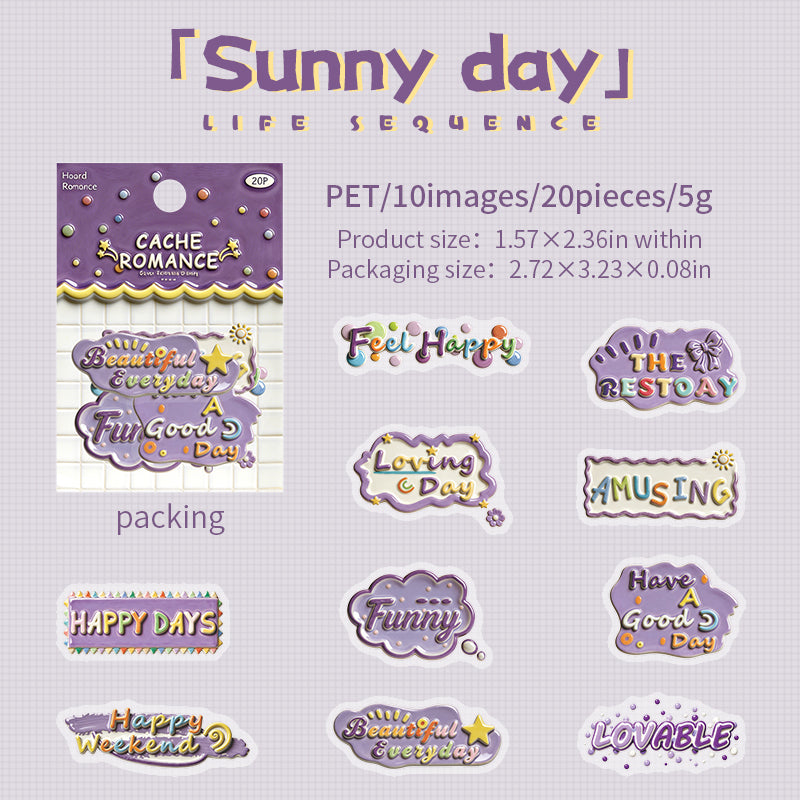 Life’s Little Moments PET Sticker -20Pcs each pack