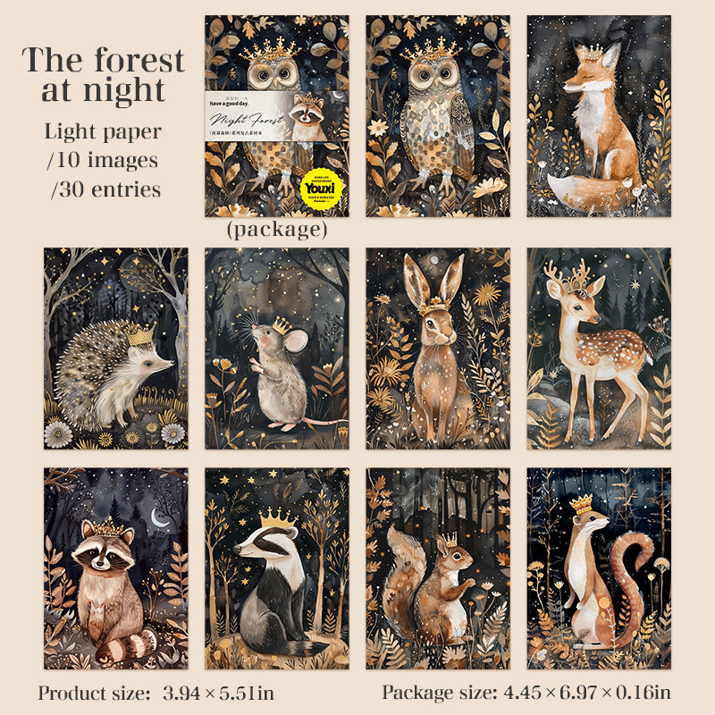 0618 Night forest paper -30Pcs each pack