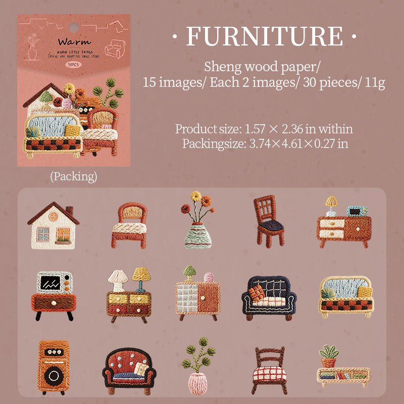 1220 Knitting small things sticker -30Pcs each pack