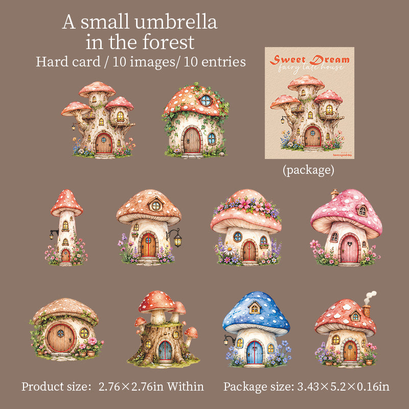 Sweet Dream Fairy Tale House PET Stickers -10Pcs each pack