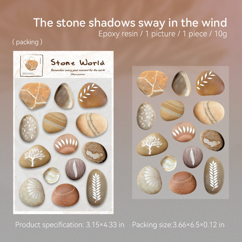 1220 Stone epoxy sticker -1Pcs each pack