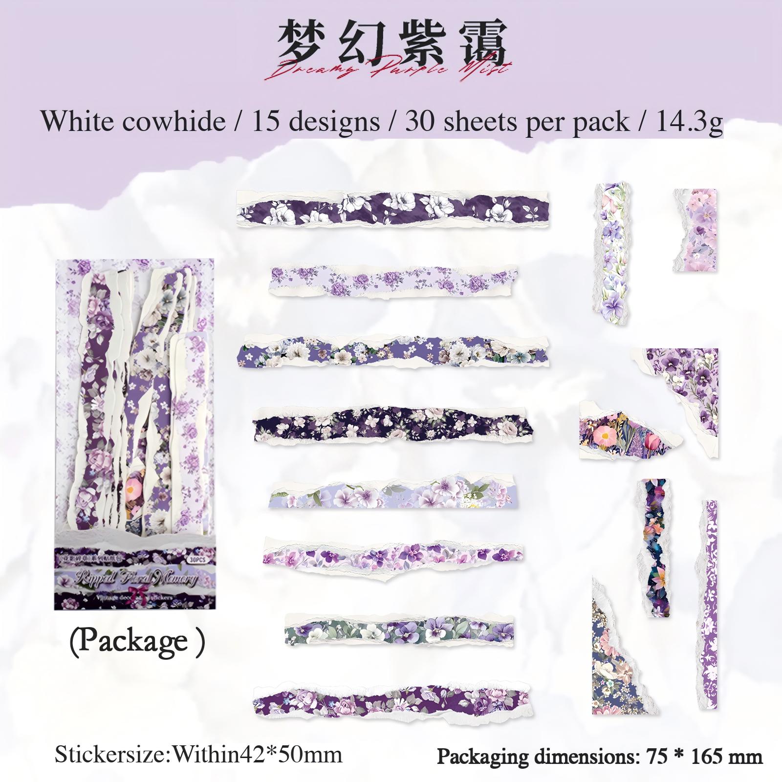 260120 Fragments of Flower Shadows Solid sticker -30Pcs each pack