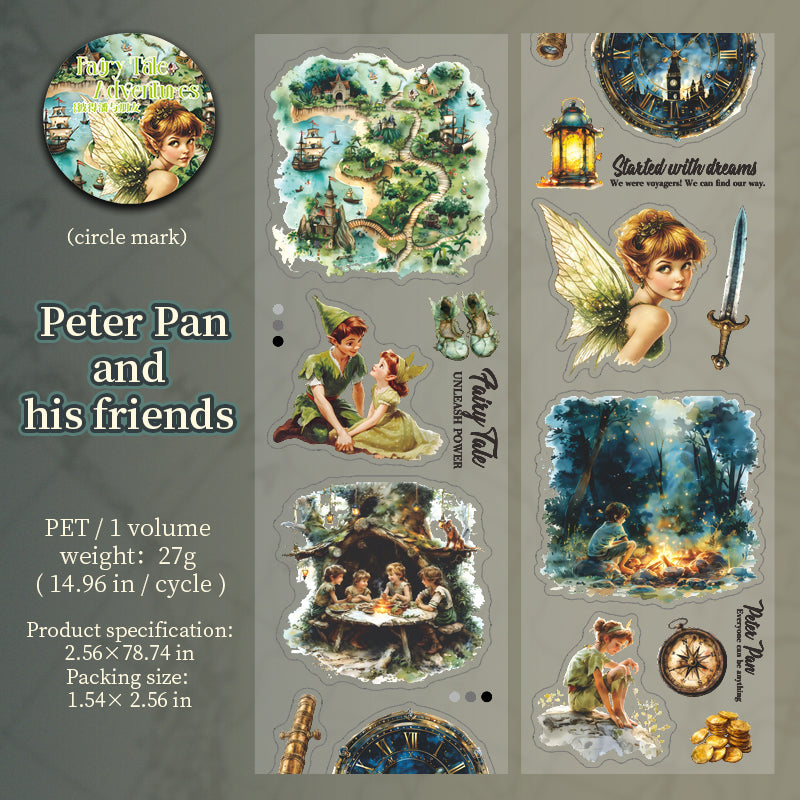 0629 Fairy tales PET tape *pre-cut -6.5cm*2M