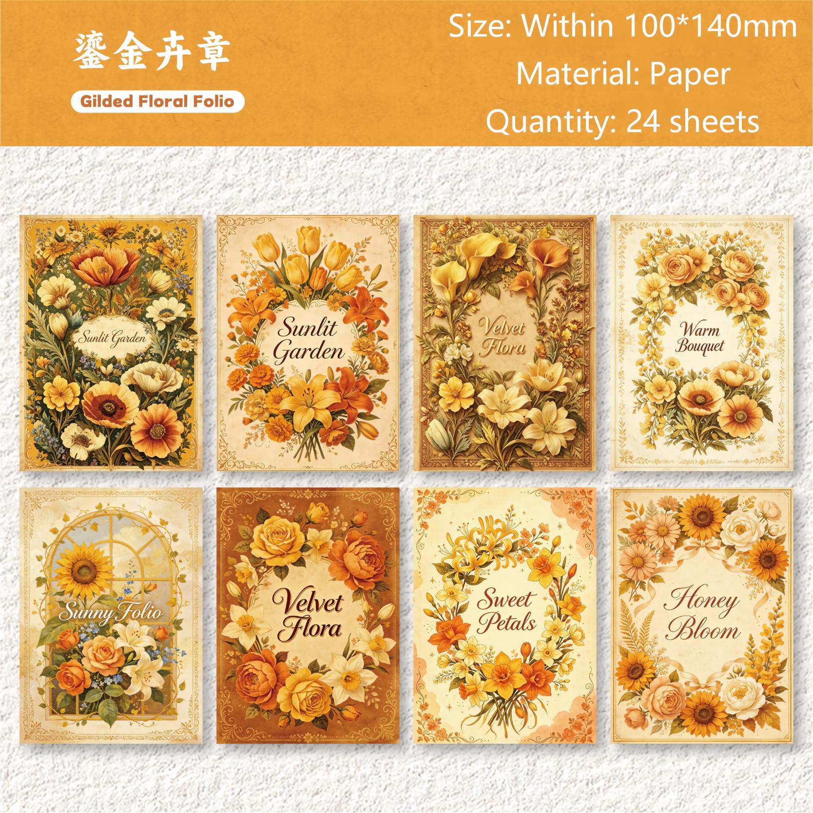 Secret Language Flower Book Paper -24Pcs each pack