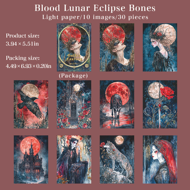 1224 Dark Gothic paper -30Pcs each pack