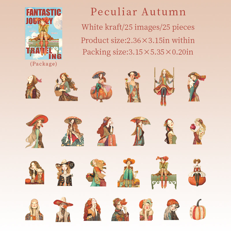 1007 Fantasy journey Solid sticker -25Pcs each pack